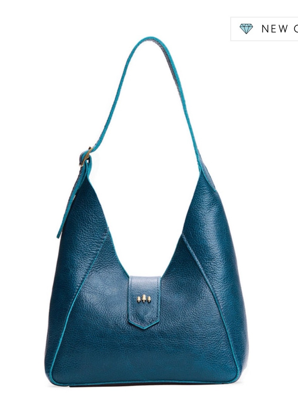 Brand New W/Tag Portland Leather Goods Flora Shoulder Bag in Caspian